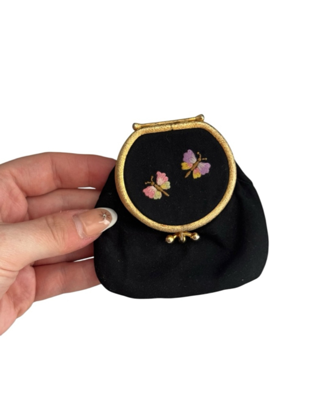 Women's Unbranded Black Gold Butterfly Coin Purse One Size